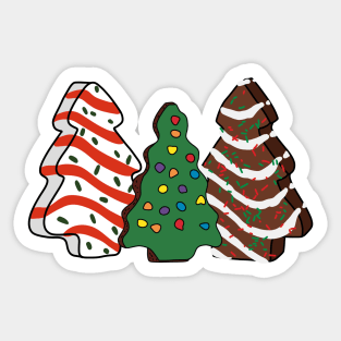 Christmas Treen Snack Cakes and Brownie Sticker